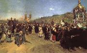 Ilya Repin Religious Procession in the Province of Kursk USA oil painting reproduction